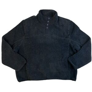 NEW Men's MEMBERS MARK Alpine Sherpa Pullover Navy Speckle Size Large